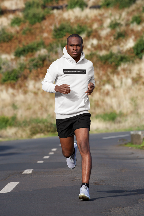 I'M NOT HERE TO TALK  HOODIE